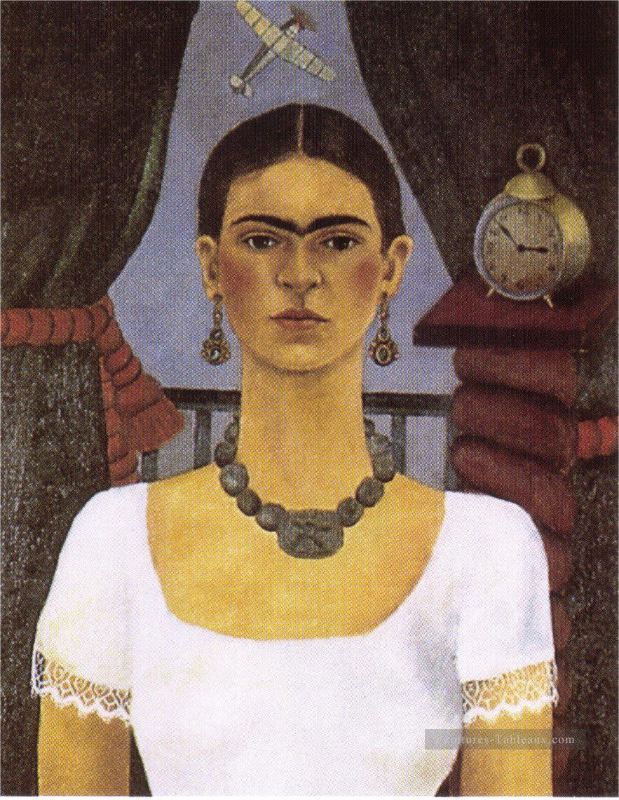 Autoportrait Time Flies féminisme Frida Kahlo Peintures à l'huile